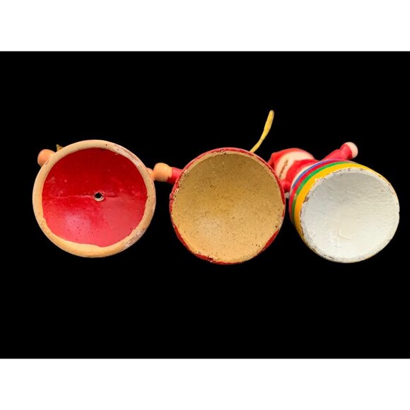 1970s VINTAGE TRIM A TREE 3 ORNAMENTS WOODEN HAND-PAINTED EUC - Picture 6 of 7